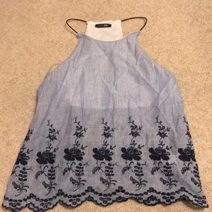 Loose blouse shirt blue